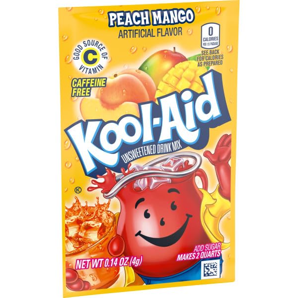 Kool-Aid Peach Mango Drink Mix, 48 Packets, Makes 96 Quarts, 6.72 Ounce