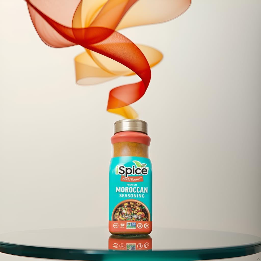 Ispice Blend | Moroccan Seasoning | 14.74 Oz | Mixed Spice & Seasoning | Bulk Size | Halal | Kosher (Moroccan)