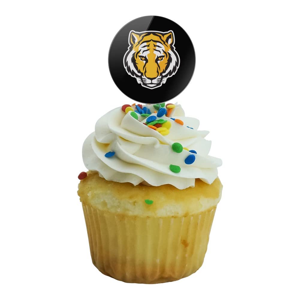 GRAPHICS & MORE Cupcake Picks Set of 6, Acrylic, DePauw University, One Size, Model CUPCAKE.ROUND.CLCDPW.Z008466