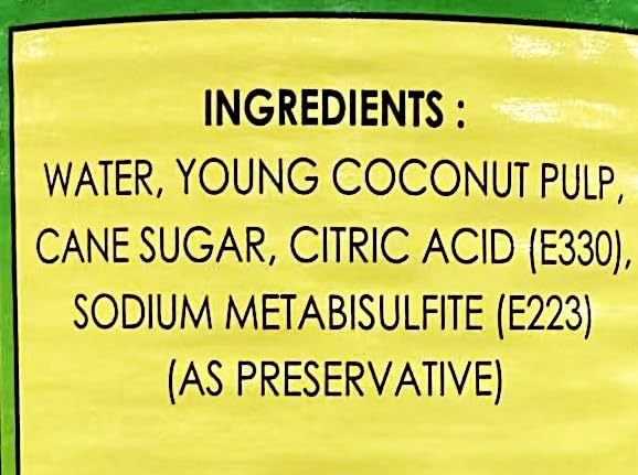 Young Coconut Pulp in Syrup, 20 oz, 4 Cans