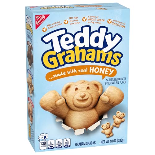 TEDDY GRAHAMS Honey Graham Snacks, Bulk Kids Snacks, 6 - 10 oz Boxes