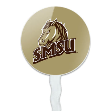 Southwest Minnesota State University Secondary Logo Cupcake Picks Toppers Decoration Set Of 6