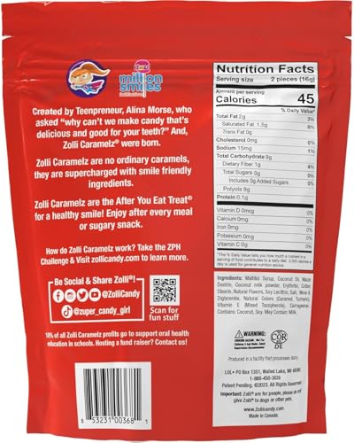 Zolli Caramelz Sugar-Free Candy - Creamy  Chewy  Dye-Free  Keto & Diabetic-Friendly Healthy Candy  Dentist-Approved  for Kids (Caramel Green Apple  3 oz)