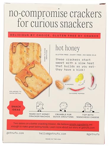 Nufs Hot Honey Crispy Crackers, 4.25 OZ