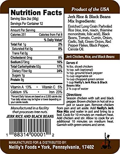 Neilly'S Mix - Jk Rice & Black Bean Rice - Case Of 6 - 24 Oz(D0102Hxwxs8.)