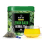 BLUE TEA Lemon Balm Tea - Caffeine Free, Vegan, Gluten Free - 30 Tea Bags - Tin Pack