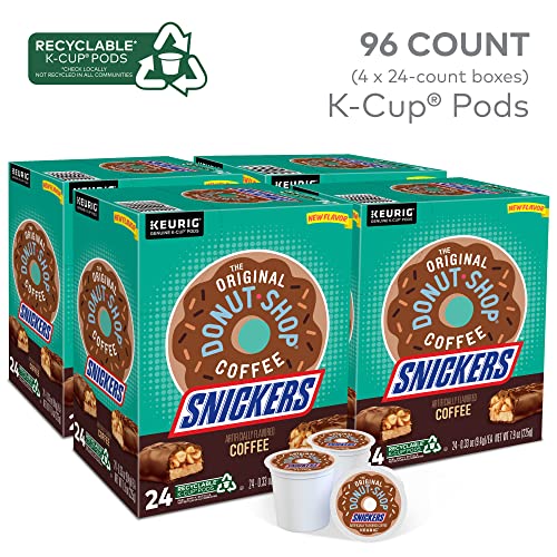 The Original Donut Shop Snickers Coffee, Keurig Single Serve K-Cup Pods, Flavored Coffee, 12 Count