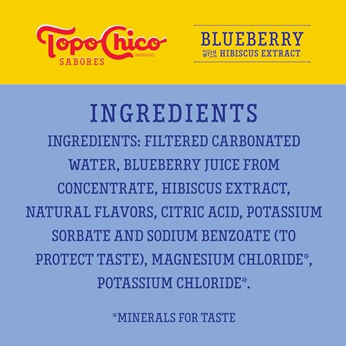 Topo Chico Sparkling Water Blueberry Hibiscus 12oz 8pk