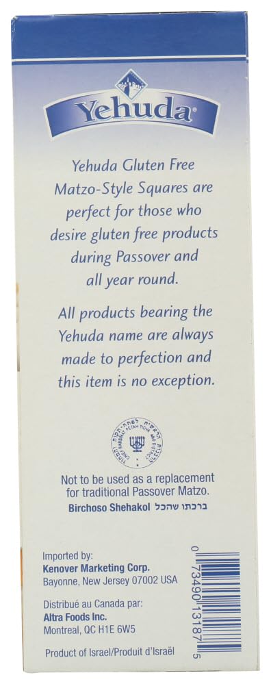 Yehuda Gluten Free Matzo Squares, 10.5 Ounce -- 12 Per Case