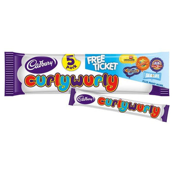 Cadbury Curly Wurly British Chocolate Bar X 5 130G