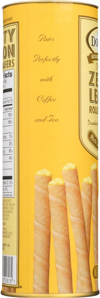 Dolcetto Lemon Rolled Wafers 3 Oz. (Pack Of 12)