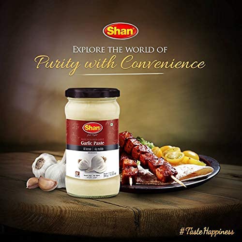 Shan - Garlic Paste, 24.69 Oz (700G) - Authentic Taste From Fresh Garlic In An Airtight Glass Jar - Vegan