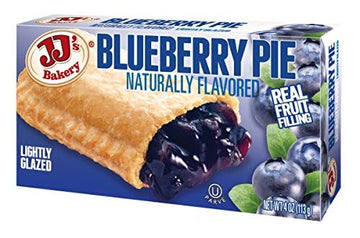 JJs Bakery Blueberry Snack Pies, Individual Dessert, Fresh-Baked, Perfect for Snacks, Nut-Free, Kosher Parve, 4 Oz Each (Pack o