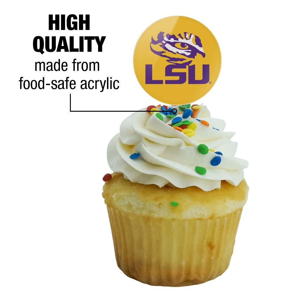 GRAPHICS & MORE LSU Tiger Eye Cupcake Picks Set of 6, Model CUPCAKE.ROUND.LSU01.Z005638_8