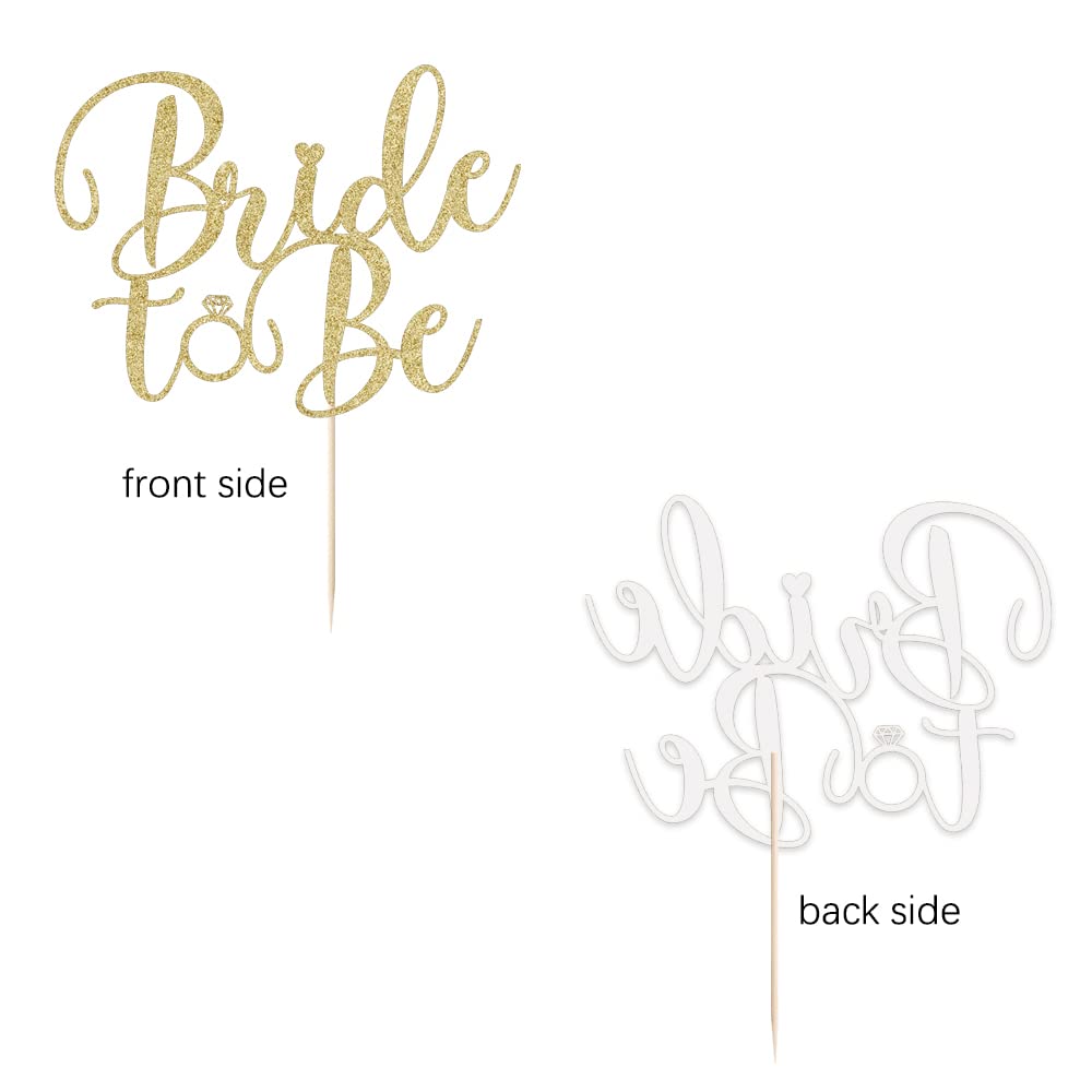 Sodasos Glitter Bride To Be Cake Topper - Bridal Shower Cake Topper,For Wedding Shower;Engagement;Bachelorette;Hen Party Decorat