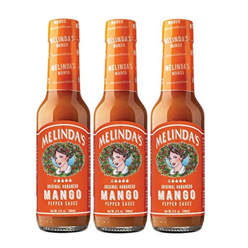 Melinda's Mango Habanero Hot Sauce - Sweet & Mild Hot Sauce - Mango Habanero Sauce Made with Fresh Ingredients, Real Mango, Haba