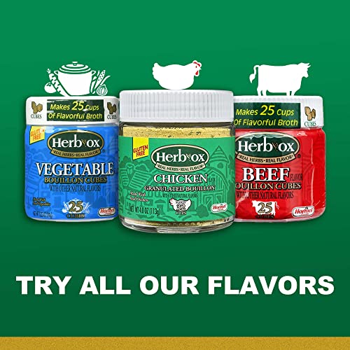 Herb-ox Chicken Bouillon Granules, 4 oz Jars, 12-Pack, Chicken Stock Seasoning, Model 42041