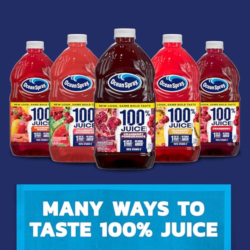 Ocean Spray 100% Juice Cranberry Pomegranate Juice Blend  64 Fl Oz Bottle