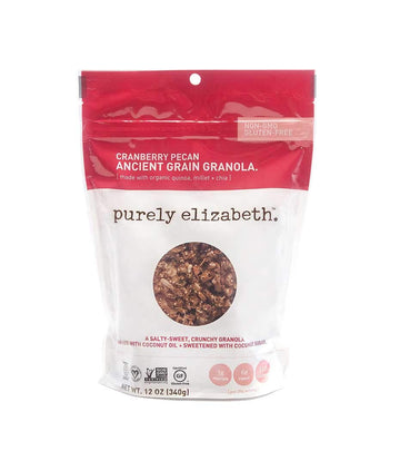 Purely Elizabeth Organic Cranberry Pecan Ancient Grain Granola, Gluten Free, Non Gmo, 12 Ounces (Pack Of 6)