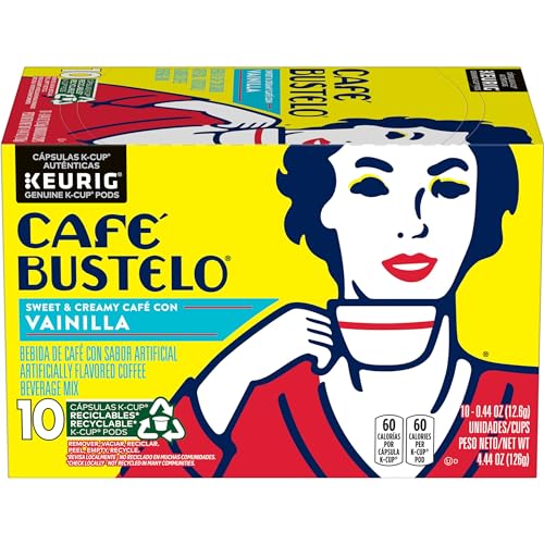 Caf   Bustelo Sweet & Creamy Caf   con Vainilla Flavored Coffee, 60 Keurig K-Cup Pods