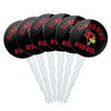 Graphics & More Illinois State Redbirds Cupcake Picks Toppers Decoration Set Of 6