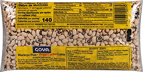 Goya Foods Blackeye Peas, Dry, 16 Ounce (Pack of 24)