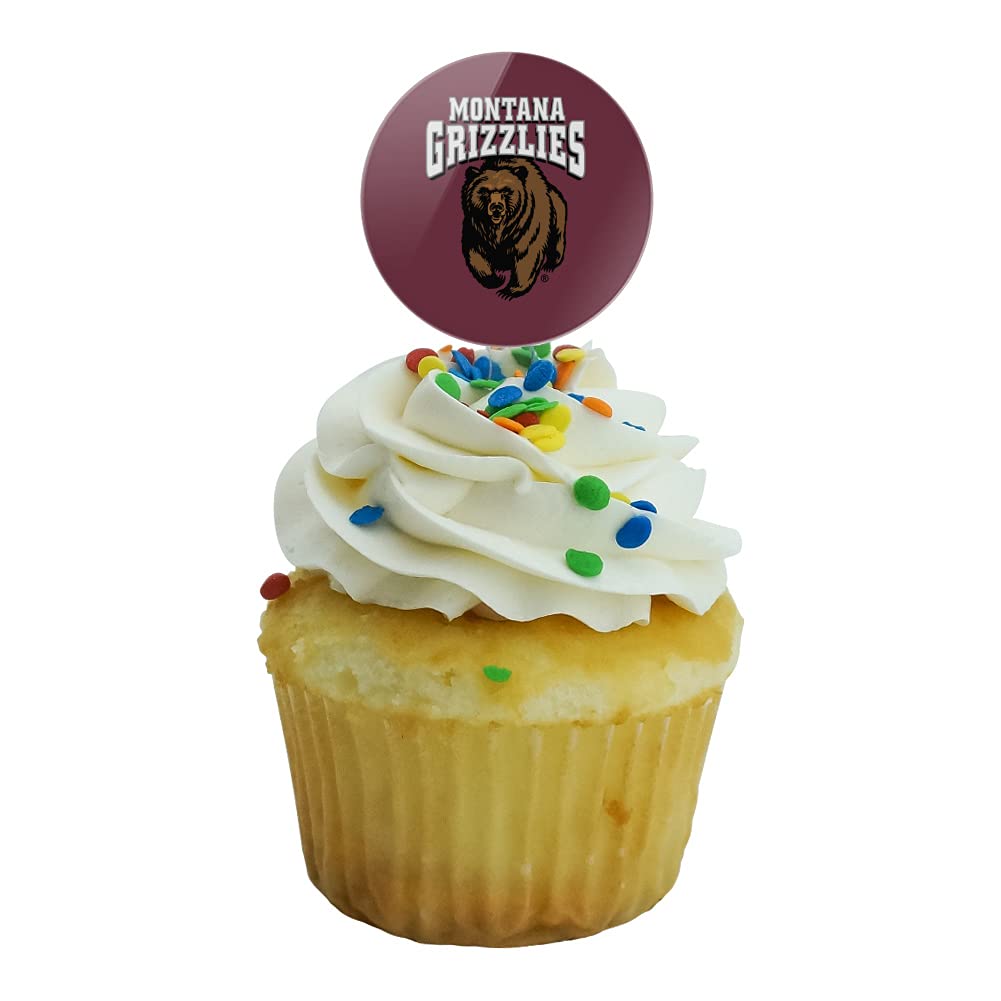 University Of Montana Primary Logo Cupcake Picks Toppers Decoration Set Of 6