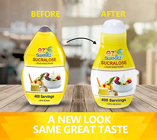 EZ-Sweetz (2 Pack 1.05oz - Liquid Sweetener 400 Servings/Bottle)