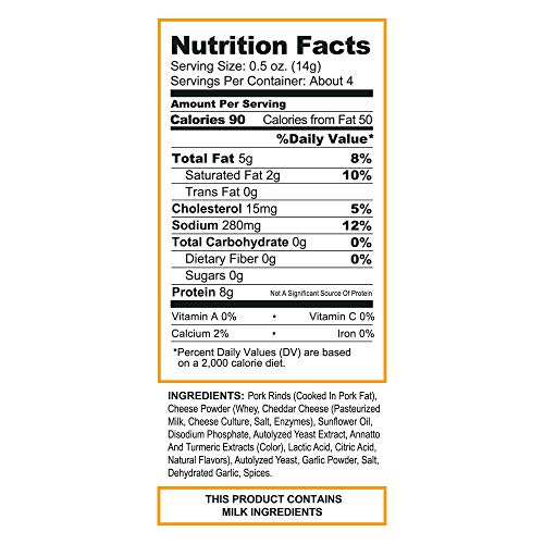 Pork King Good Nacho Cheddar Pork Rinds 7 OZ FAMILY SIZE (Chicharrones - Keto Snacks)