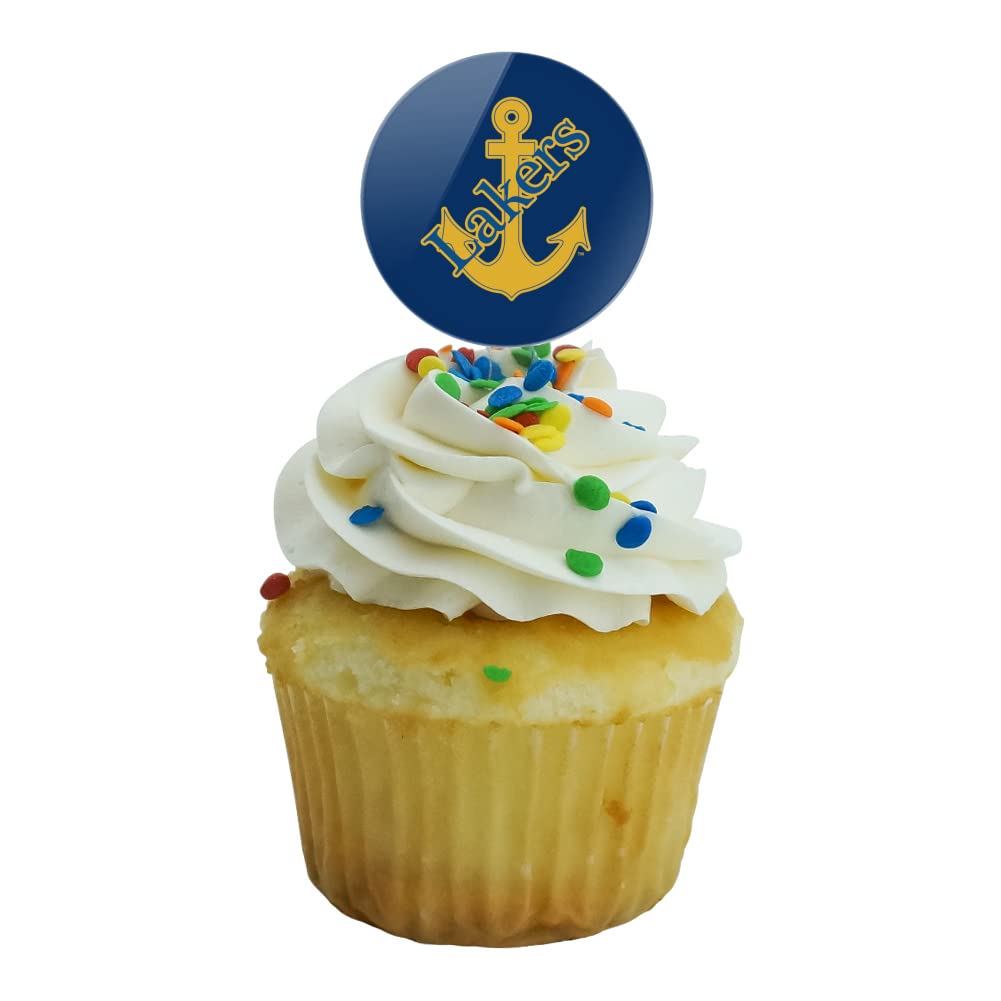 Lake Superior State University Primary Cupcake Picks Toppers Decoration Set Of 6
