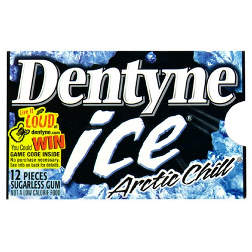 Dentyne Ice Sugarless Gum, Artic Chill, Pieces, 12-Count Packs (Pack Of 12)