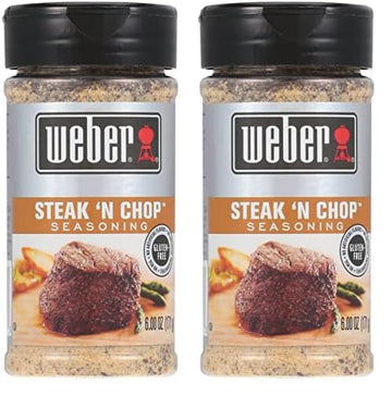 Weber Steak 'N Chop Seasoning, 6 Ounce Shaker (Pack Of 2)
