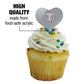 GRAPHICS & MORE Cupcake Picks Set of 6, Acrylic, Texas Southern University, Heart Love Design, One Size