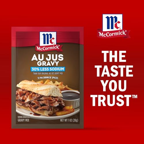 McCormick 30% Less Sodium Au Jus Gravy Mix  1 oz (Pack of 12)