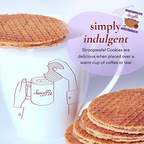 Gluten Free Organic Stroopwafels By Swoffle - French Vanilla | (4) 1.16Oz Wafers | Non-Gmo, Wheat Free, Kosher, Soy Free, Nut Fr