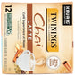 Twinings Chai Latte Tea K-Cup Pod for Keurig, Creamy, Slightly Sweet, Less Sugar, Caffeinated, 12 Count