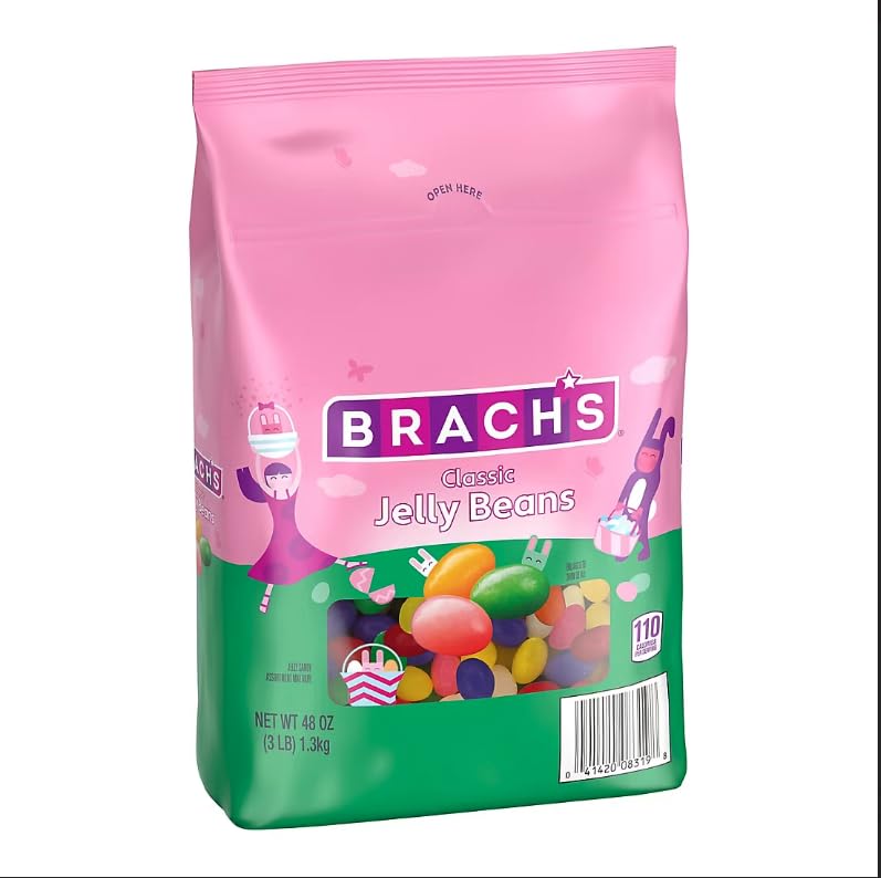 Brachs Classic Jellybeans, 48 oz Bulk Bag, Easter Candy, Colorful Assortment