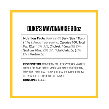 Duke Mayonnaise Smooth & Creamy Jar, 30 Oz Each, 3 Count