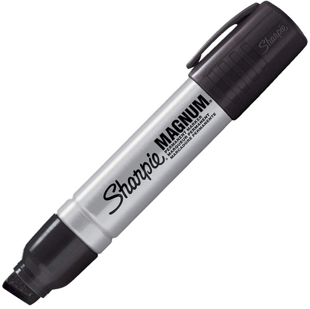 Sharpie Magnum Permanent Marker, Black, 6 Pack