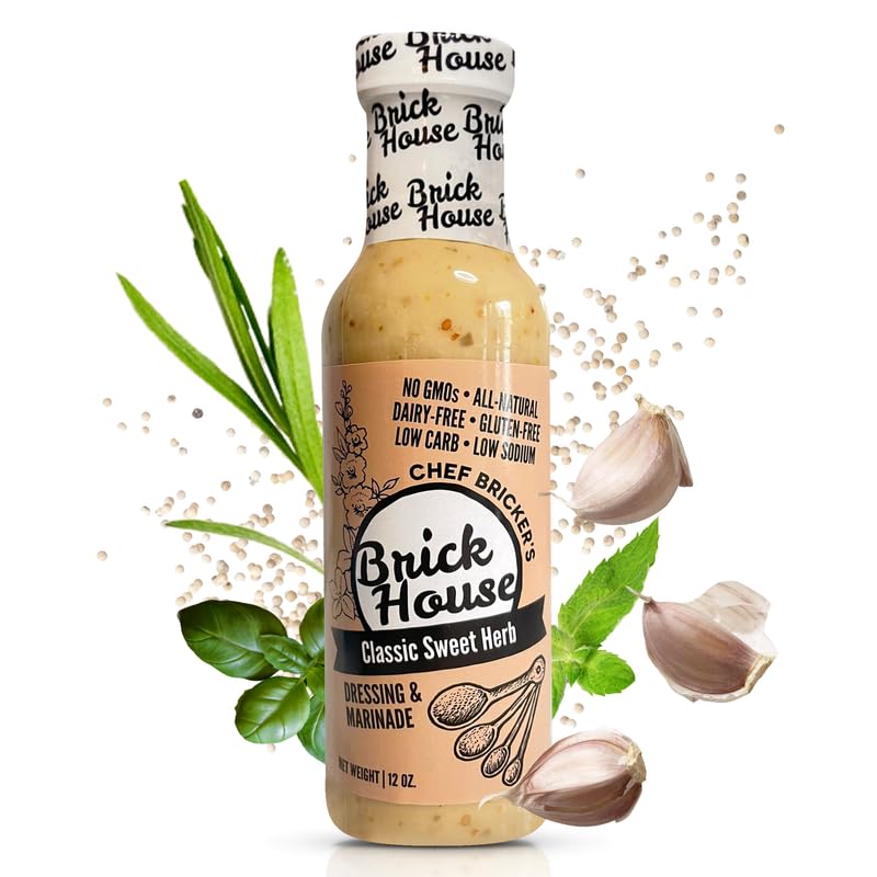 Classic Sweet Herb Vinaigrette Dressing  Paleo Healthy Keto Salad Dressing  Non-Gmo  Low Sodium By Brick House  12 Oz