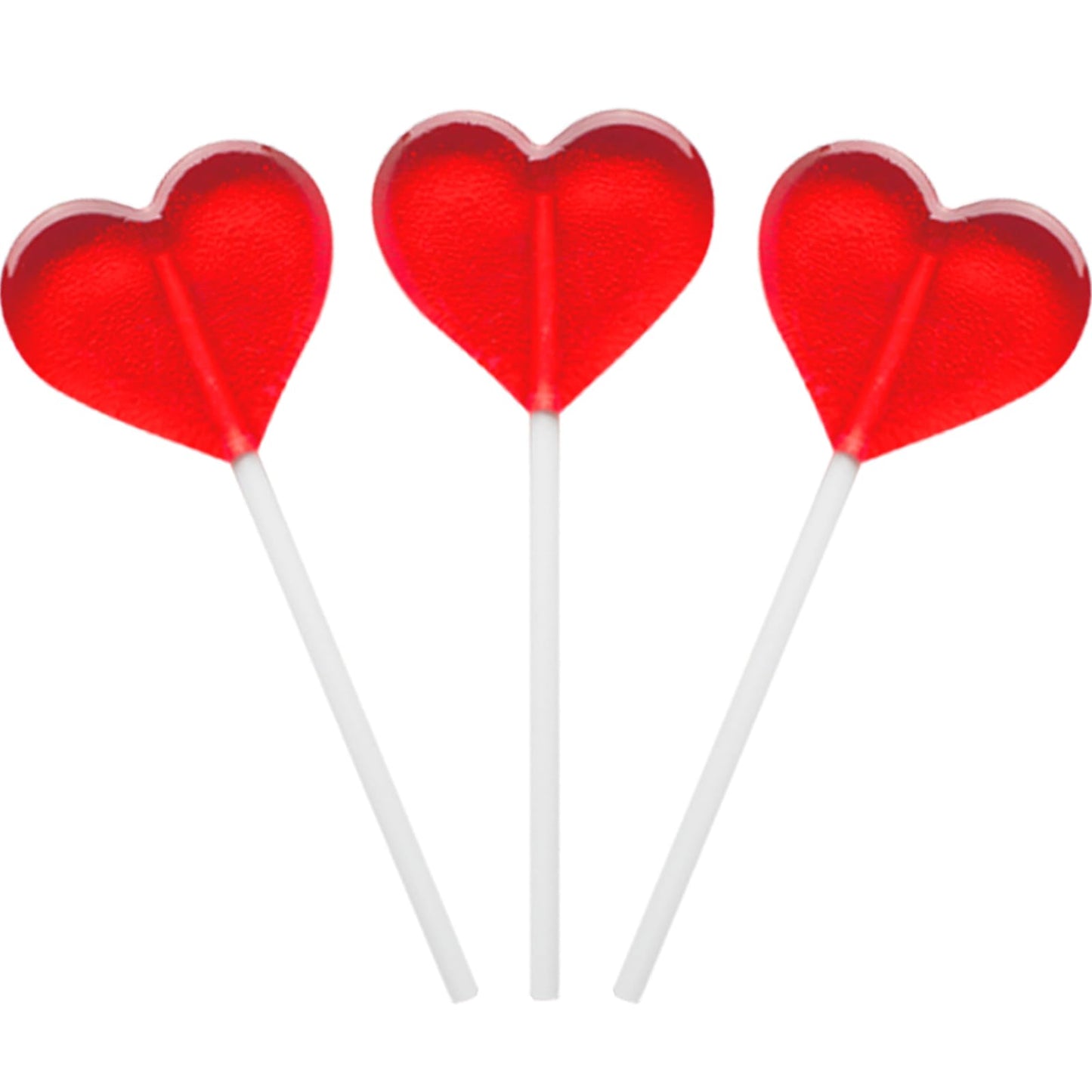 Fruidles Mini Heart Shaped Lollipops, Strawberry Flavor, 5g Each, 60 Lollipops, Individually Wrapped