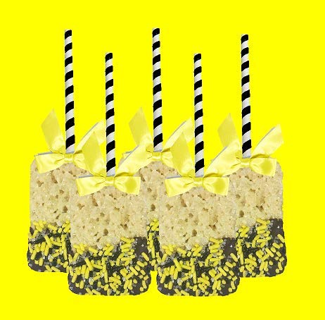 Sprinkle Deco Edible Confetti Sprinkles 6oz - BumbleBee Yellow Black White for Cake, Cookie, Cupcake, Ice Cream, Donut