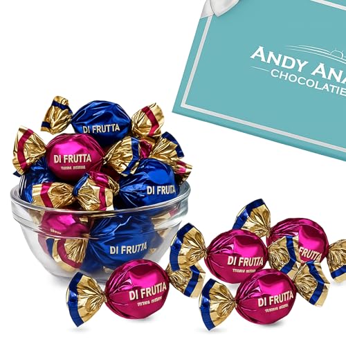 Andy Anand Chocolatier Sugar Free Hard Candy - Made In Italy Fruit Flavored Gluten Free Hard Candy Individually Wrapped Stevia Sweetened Candy Keto & Diaplayic Friendly Assorted Candy (85 Pcs  7 Oz)