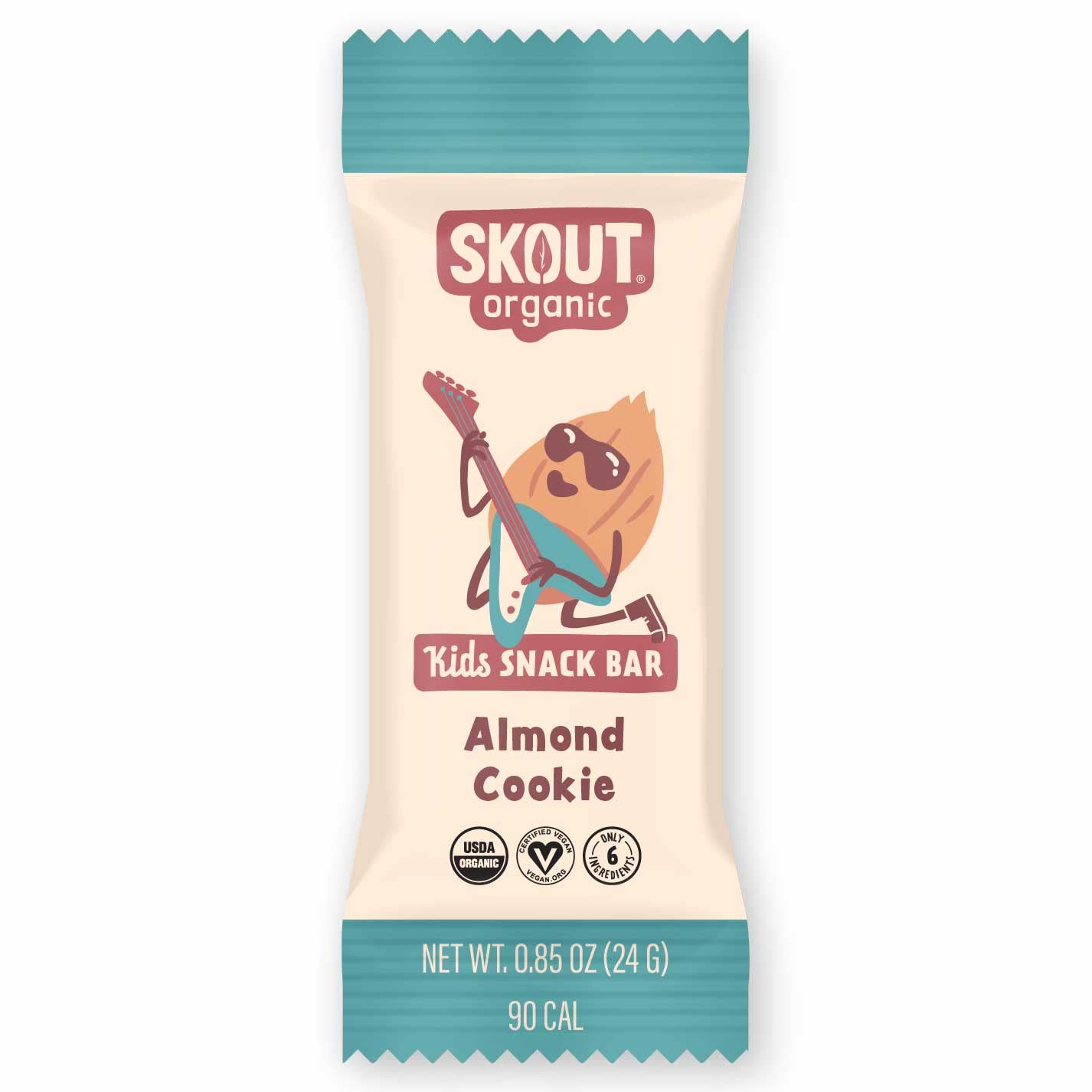 Skout Organic Almond Cookie Kids Snack Bars (18 Pack) | Organic Kids Snack Bars | School Snacks & Lunch Snacks | No Refined Suga