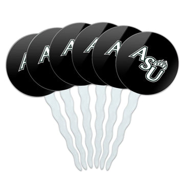 Adams State University Secondary Logo Cupcake Picks Toppers Decoration Set of 6