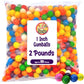 Gumballs 1 Inch - 2 Pound Bag - Gum Balls For Gumball Machine - Gumballs Bulk - Gum Ball Machine Refill - Assorted Fruit Flavor - Bubble Gum