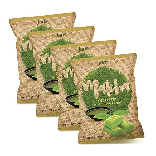 Jans Milk Chewy Candy (Matcha, 4 X 4 Oz)
