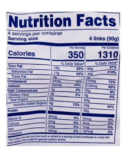 Generic Chorizo de Cebu, 12 oz (2 Packs, 18 pcs each) - Authentic Filipino Sausage, Perfect for Cooking and Snacking