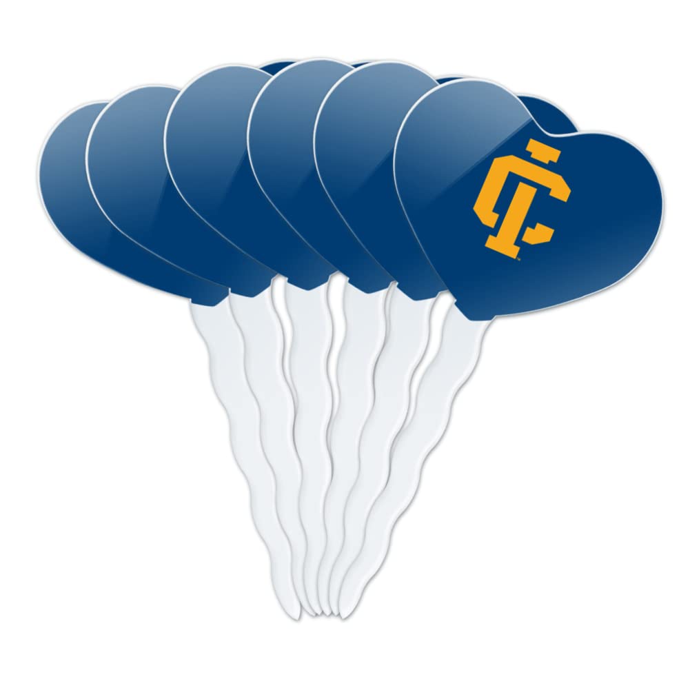 GRAPHICS & MORE Cupcake Toppers Set of 6, Acrylic, Ithaca College, Model: CUPCAKE.HEART.CLCITH.Z008288