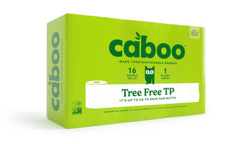 Caboo Tree-Free Bamboo Toilet Paper, Septic Safe Biodegradable Bath Tissue, Eco Friendly Soft 2 Ply Sheets, 300 Sheets Per Roll, 16 Double Rolls